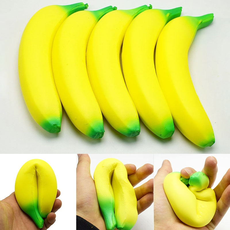 **Squishy Banana Stress Ball — Anti-Stress Squeeze & Fidget Toy**