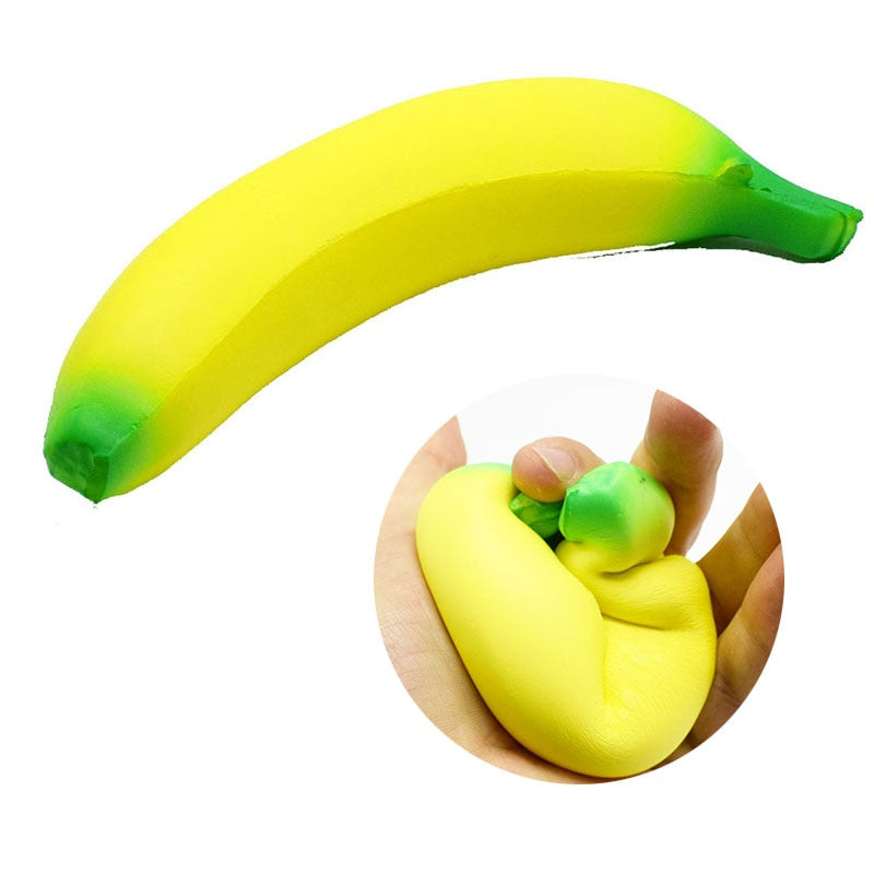 **Squishy Banana Stress Ball — Anti-Stress Squeeze & Fidget Toy**