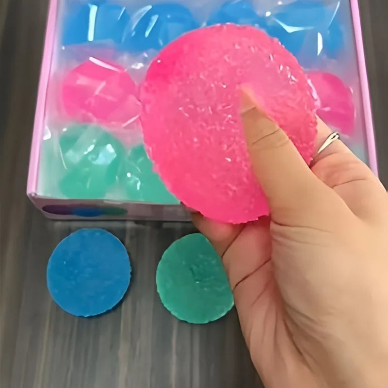 Blue Mochi Ice Ball Squishy Toy — Soft Sensory Fidget & Stress Relief