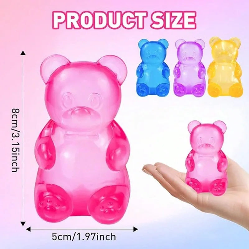 Needoh Gummy Bear Squishy Fidget Toy — Soft TPR Sensory Squeeze Ball