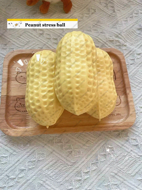 Squishy Peanut Stress Ball — Crunchy Squeeze & Fidget Toy