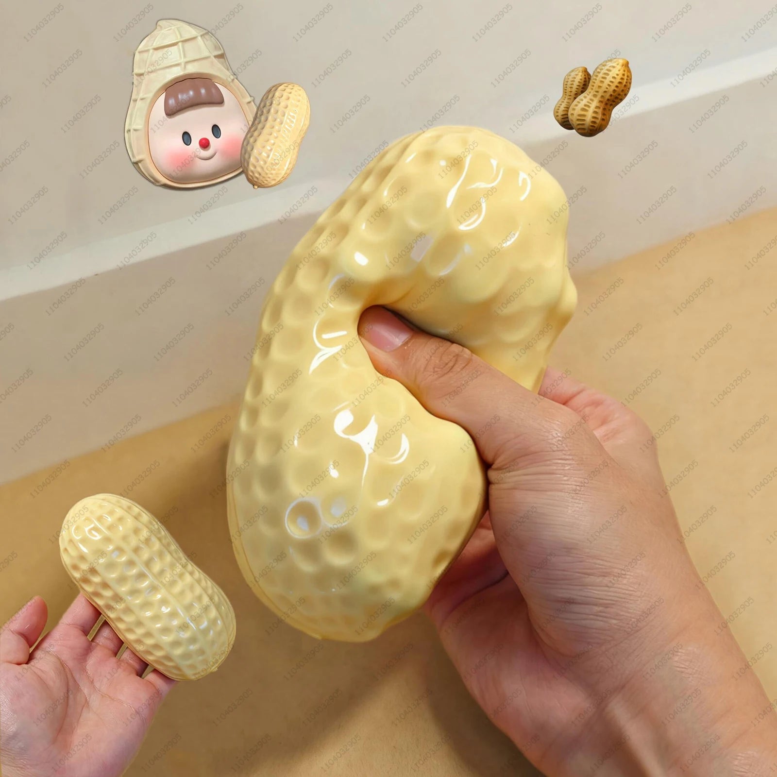 Squishy Peanut Stress Ball — Crunchy Squeeze & Fidget Toy