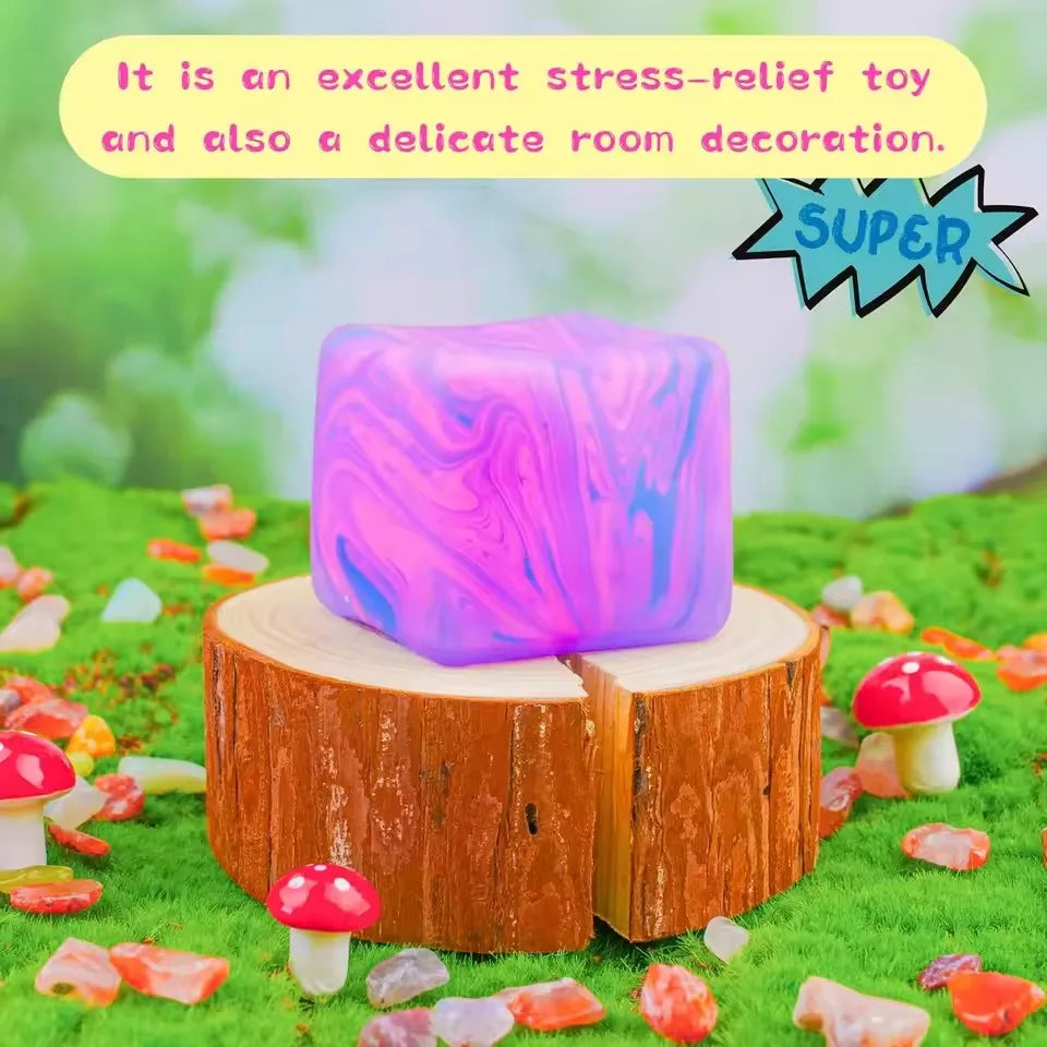 Needoh Sensory Cube — Anti-Stress Fidget Tool for Focus & Calm