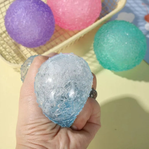 Blue Mochi Ice Ball Squishy Toy — Soft Sensory Fidget & Stress Relief