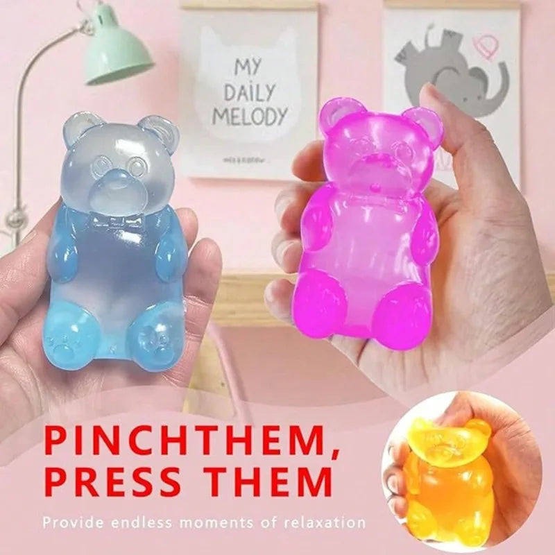 Needoh Gummy Bear Squishy Fidget Toy — Soft TPR Sensory Squeeze Ball